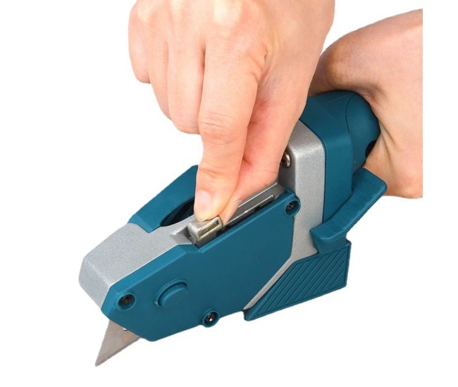 Instrument Manual pentru Bricolaj, Flippy, Ruleta Incorporata, Taiere Gips si Carton, 23x7 cm, Albastru