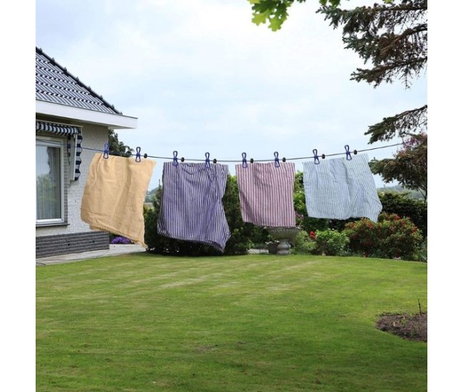 Sfoara pentru Uscarea Hainelor, Flippy, Uscator Sfoara Portabila, 12 Clips-uri Incluse, Lungime 180 cm, PP Cablu de Otel, Negru Sfoara pentru Uscarea Hainelor, Flippy, Uscator Sfoara Portabila, 12 Clips-uri Incluse, Lungime 180 cm, PP Cablu de Otel, Negru