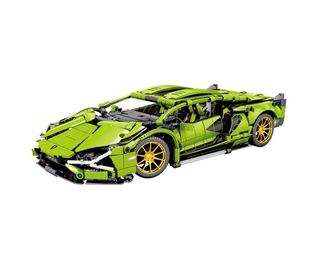 Joc de Construit, Flippy, Model Lamborghini, 1280 Piese, +6 Ani, Verde Joc de Construit, Flippy, Model Lamborghini, 1280 Piese, +6 Ani, Verde