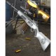 Pusca de Jucarie M14 Ultrarealista, Flippy, 20 de Proiectile, 5 Cartuse, 100 cm, Gri Pusca de Jucarie M14 Ultrarealista, Flippy, 20 de Proiectile, 5 Cartuse, 100 cm, Gri