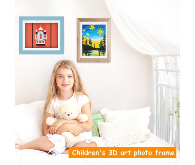 Rama Foto Flippy, cu Magnet, din Lemn, cu Spatiu Pentru Depozitare, Pentru Desene si Picturi A4, Sticla Securizata, Rama MDF, 21x30 cm, Albastru Rama Foto Flippy, cu Magnet, din Lemn, cu Spatiu Pentru Depozitare, Pentru Desene si Picturi A4, Sticla Securizata, Rama MDF, 21x30 cm, Albastru