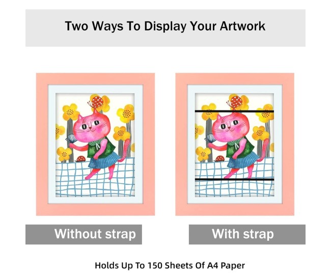 Rama Foto Flippy, cu Magnet, din Lemn, cu Spatiu Pentru Depozitare, Pentru Desene si Picturi A4, Sticla Securizata, Rama MDF, 21x30 cm, Roz Rama Foto Flippy, cu Magnet, din Lemn, cu Spatiu Pentru Depozitare, Pentru Desene si Picturi A4, Sticla Securizata, Rama MDF, 21x30 cm, Roz