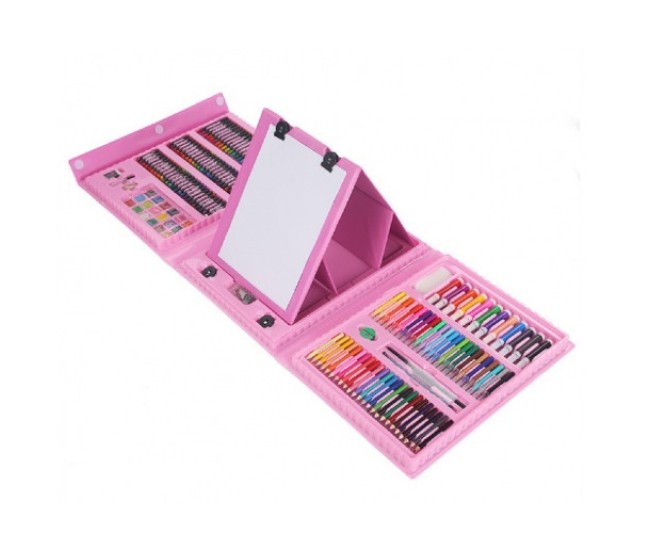 Set 208 Piese, Complet pentru Pictura si Desen, Flippy, Tip Servieta, 3-12 Ani, 40.5 x 5 x 30 cm, Roz Set 208 Piese, Complet pentru Pictura si Desen, Flippy, Tip Servieta, 3-12 Ani, 40.5 x 5 x 30 cm, Roz