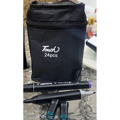 Set 24 Markere cu Alcool Touch Room, Geanta Inclusa, Flippy, Multicolor Set 24 Markere cu Alcool Touch Room, Geanta Inclusa, Flippy, Multicolor