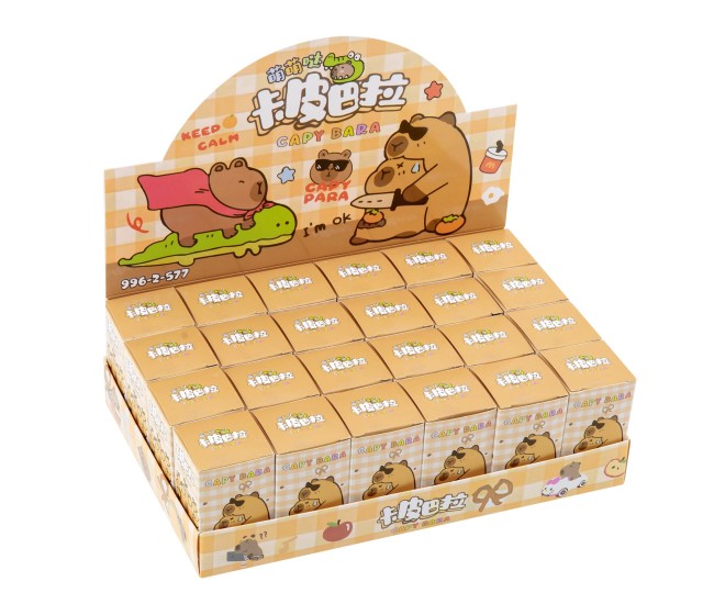 Set 24 Brelocuri Capybara, Flippy, mixate, in cutie BlindBox si Display de prezentare, Pandantive Aprox 5-7 cm Set 24 Brelocuri Capybara, Flippy, mixate, in cutie BlindBox si Display de prezentare, Pandantive Aprox 5-7 cm