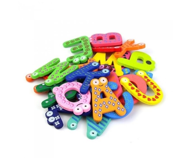 Set 26 Magneti de Frigider pentru Copii, Flippy, Model Alfabet A-Z, Figurine Amuzante, din Lemn, Multicolor Set 26 Magneti de Frigider pentru Copii, Flippy, Model Alfabet A-Z, Figurine Amuzante, din Lemn, Multicolor