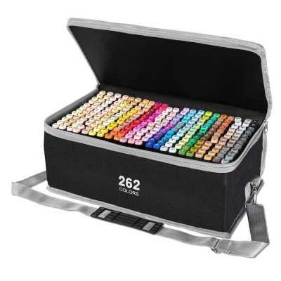 Set 262 Markere, Flippy, Dublu Capat, Subtire 1mm si Gros 6 mm, Geanta Depozitare, Corp Alb, Multicolor Set 262 Markere, Flippy, Dublu Capat, Subtire 1mm si Gros 6 mm, Geanta Depozitare, Corp Alb, Multicolor