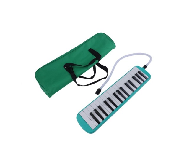 Muzicuta Melodica 32 Clape, Flippy, din ABS, pentru Incepatori, 45 x 13 x 7 cm, Include Husa si Suflator, Verde Muzicuta Melodica 32 Clape, Flippy, din ABS, pentru Incepatori, 45 x 13 x 7 cm, Include Husa si Suflator, Verde