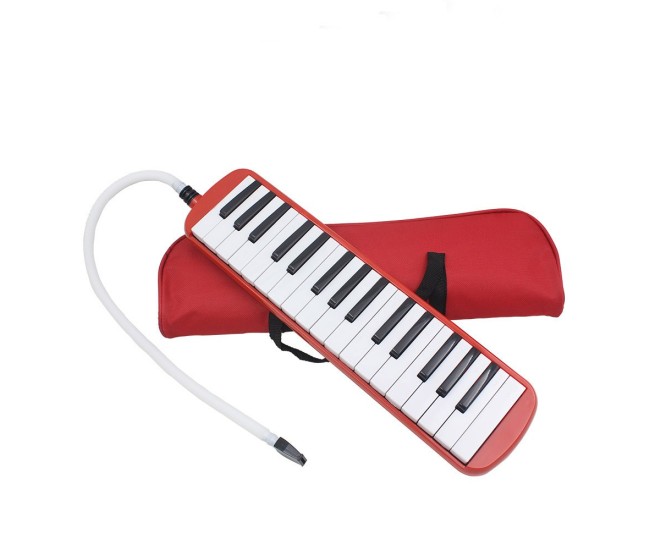 Muzicuta Melodica 32 Clape, Flippy, din ABS, pentru Incepatori, 45 x 13 x 7 cm, Include Husa si Suflator, Rosu Muzicuta Melodica 32 Clape, Flippy, din ABS, pentru Incepatori, 45 x 13 x 7 cm, Include Husa si Suflator, Rosu
