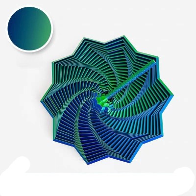 Jucarie decompresie, Stea 3D octogonala, maner spirala turn magic geometric, 11 cm, Verde Albastru Jucarie decompresie, Stea 3D octogonala, maner spirala turn magic geometric, 11 cm, Verde Albastru