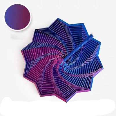 Jucarie decompresie, Stea 3D octogonala, maner spirala turn magic geometric, 17 cm, Albastru Violet Jucarie decompresie, Stea 3D octogonala, maner spirala turn magic geometric, 17 cm, Albastru Violet