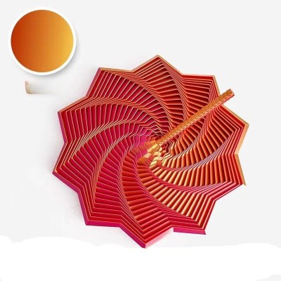 Jucarie decompresie, Stea 3D octogonala, maner spirala turn magic geometric, 17 cm, Rosu Gold Jucarie decompresie, Stea 3D octogonala, maner spirala turn magic geometric, 17 cm, Rosu Gold