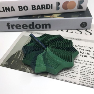 Jucarie decompresie, Stea 3D octogonala, maner spirala turn magic geometric, 11 cm, Negru Verde Jucarie decompresie, Stea 3D octogonala, maner spirala turn magic geometric, 11 cm, Negru Verde