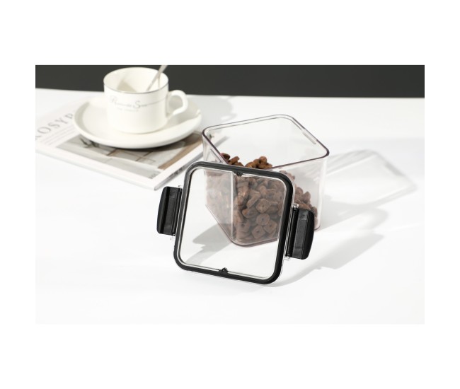 Recipient din Plastic, Flippy, pentru Alimente/Obiecte, Inchidere Ermetica, 10.2 x 6.6 cm, 460 ml, Transparent Recipient din Plastic, Flippy, pentru Alimente/Obiecte, Inchidere Ermetica, 10.2 x 6.6 cm, 460 ml, Transparent