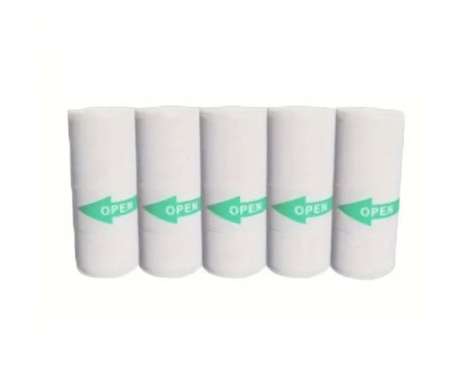 Set 5 Role de Hartie Termica Autocolanta, Flippy, pentru Mini Imprimanta Foto Portabila, Alb
