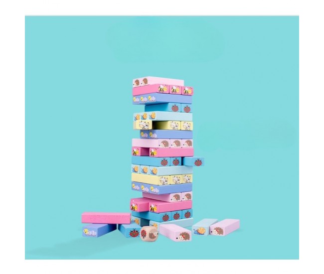 Joc de Societate, Flippy, pentru Copii, din Lemn, Interactiv, Distractiv, Jenga Stack High Blocks, cu Zar, 51 de Piese Animate, 24.5x18x5 cm, Multicolor Joc de Societate, Flippy, pentru Copii, din Lemn, Interactiv, Distractiv, Jenga Stack High Blocks, cu Zar, 51 de Piese Animate, 24.5x18x5 cm, Multicolor