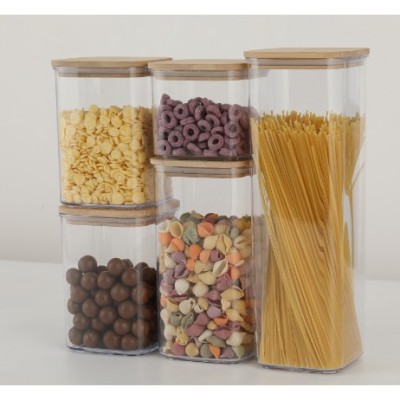 Set 5 Cutii depozitare pentru bucatarie, Flippy, 1x0.5 L, 2x0.8 L, 1x1.2 L, 1x1.9 L