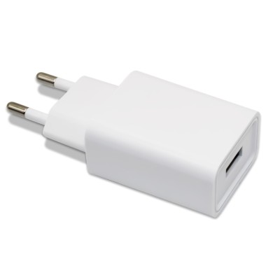 Incarcator Retea Fast Charge pentru Telefon, Flippy, Capat de Incarcare pentru Gadgeturi 5V2A, Port USB-B, Adaptor pentru Telefon Standard UE, Alb