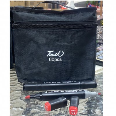 Set 60 Markere cu Alcool Touch Room, Geanta Inclusa, Flippy, Model 1 Multicolor Set 60 Markere cu Alcool Touch Room, Geanta Inclusa, Flippy, Model 1 Multicolor