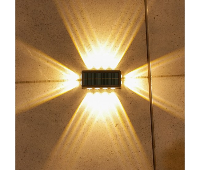 Lampa Solara, Flippy, 8+4 LED, Lumina Alba/Calda, din ABS+PC, 8 x 17.7 x 3.7 cm, Negru Lampa Solara, Flippy, 8+4 LED, Lumina Alba/Calda, din ABS+PC, 8 x 17.7 x 3.7 cm, Negru