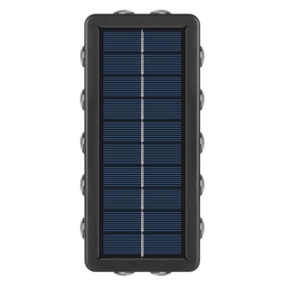 Lampa Solara, Flippy, 8+4 LED, Lumina Alba/Calda, din ABS+PC, 8 x 17.7 x 3.7 cm, Negru