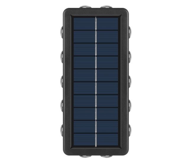 Lampa Solara, Flippy, 8+4 LED, Lumina Alba/Calda, din ABS+PC, 8 x 17.7 x 3.7 cm, Negru Lampa Solara, Flippy, 8+4 LED, Lumina Alba/Calda, din ABS+PC, 8 x 17.7 x 3.7 cm, Negru