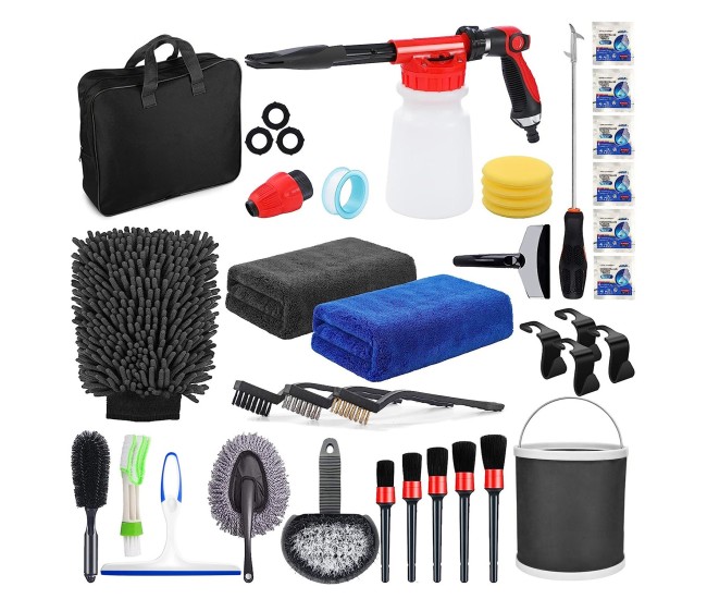 Accesorii pentru Curatare Auto, Flippy, Set 35 bucati, Accesorii pentru Detailing Auto, Accesorii pentru Curatare Auto in Interior si Exterior, Multicolor Accesorii pentru Curatare Auto, Flippy, Set 35 bucati, Accesorii pentru Detailing Auto, Accesorii pentru Curatare Auto in Interior si Exterior, Multicolor