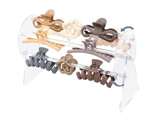 Organizator pentru Accesorii de Par, Flippy, Rotatie 360 Grade, din Plastic, 30 x 21 x 13 cm, Transparent Organizator pentru Accesorii de Par, Flippy, Rotatie 360 Grade, din Plastic, 30 x 21 x 13 cm, Transparent