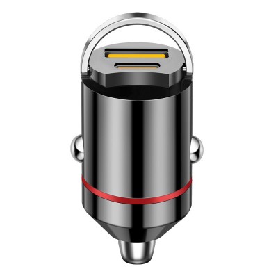 Incarcator Auto 2 in 1, Flippy, Port USB Fast Charge QC3.0 si Type C, PD 30W, Negru Incarcator Auto 2 in 1, Flippy, Port USB Fast Charge QC3.0 si Type C, PD 30W, Negru