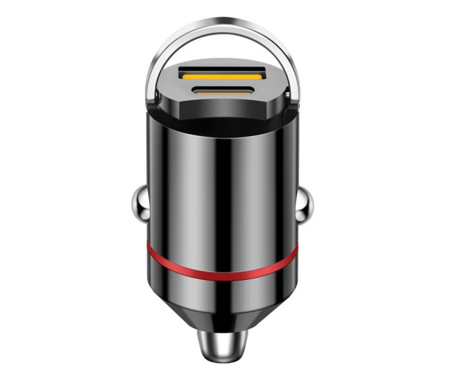 Incarcator Auto 2 in 1, Flippy, Port USB Fast Charge QC3.0 si Type C, PD 30W, Negru Incarcator Auto 2 in 1, Flippy, Port USB Fast Charge QC3.0 si Type C, PD 30W, Negru