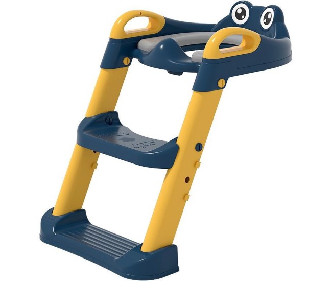 Reductor si Scaunel Inaltator WC, Flippy, pentru Copii 1 - 7 Ani, 2 Trepte Reglabile, Pliabil, Colac Moale, cu Spatar si Manere, Inaltime 54/58 cm x 39.5 x 35 cm, din Plastic+PVC, Albastru/Portocaliu Reductor si Scaunel Inaltator WC, Flippy, pentru Copii 1 - 7 Ani, 2 Trepte Reglabile, Pliabil, Colac Moale, cu Spatar si Manere, Inaltime 54/58 cm x 39.5 x 35 cm, din Plastic+PVC, Albastru/Portocaliu