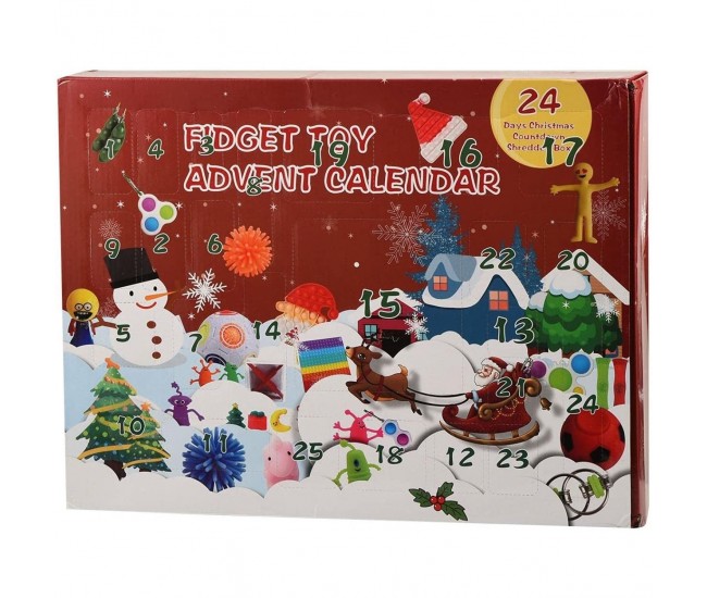 Advent Calendar Fidget Toys, Flippy, Model Craciun, Multicolor Advent Calendar Fidget Toys, Flippy, Model Craciun, Multicolor