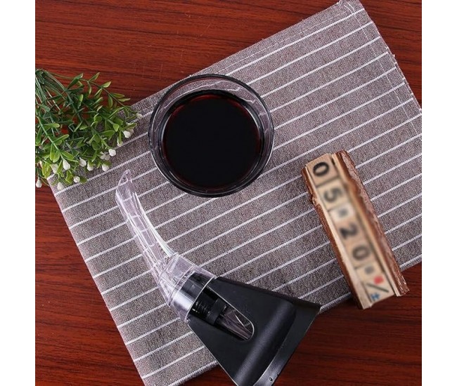 Aerator cu Turnator de Vin 2in1, Flippy, Decantare, Anti-Picurare, Fara Scurgere, 18x10x8cm, Negru Aerator cu Turnator de Vin 2in1, Flippy, Decantare, Anti-Picurare, Fara Scurgere, 18x10x8cm, Negru