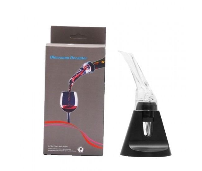 Aerator cu Turnator de Vin 2in1, Flippy, Decantare, Anti-Picurare, Fara Scurgere, 18x10x8cm, Negru Aerator cu Turnator de Vin 2in1, Flippy, Decantare, Anti-Picurare, Fara Scurgere, 18x10x8cm, Negru