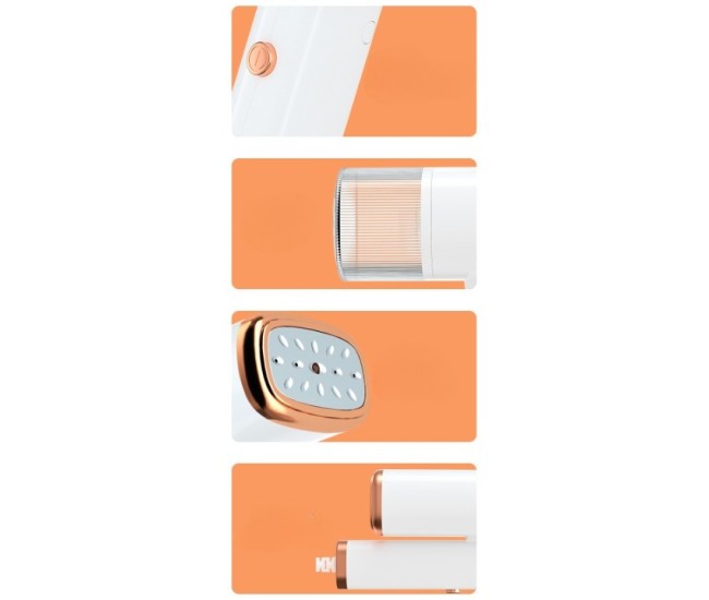 Aparat de Calcat Vertical Portabil cu Abur, Flippy, Putere 1000W, Rezervor de 100 ml, Priza, Functie Anti Calcar si Auto Curatare, Pliabil, 15x17x7.5 cm, Alb