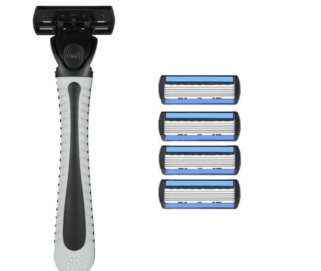 Aparat de Ras Manual, Flippy, din Otel Inoxidabil, Suport Lama + 4 Capete de Schimb Incluse, Cutie pentru Lame, Negru Aparat de Ras Manual, Flippy, din Otel Inoxidabil, Suport Lama + 4 Capete de Schimb Incluse, Cutie pentru Lame, Negru