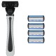 Aparat de Ras Manual, Flippy, din Otel Inoxidabil, Suport Lama + 4 Capete de Schimb Incluse, Cutie pentru Lame, Negru Aparat de Ras Manual, Flippy, din Otel Inoxidabil, Suport Lama + 4 Capete de Schimb Incluse, Cutie pentru Lame, Negru