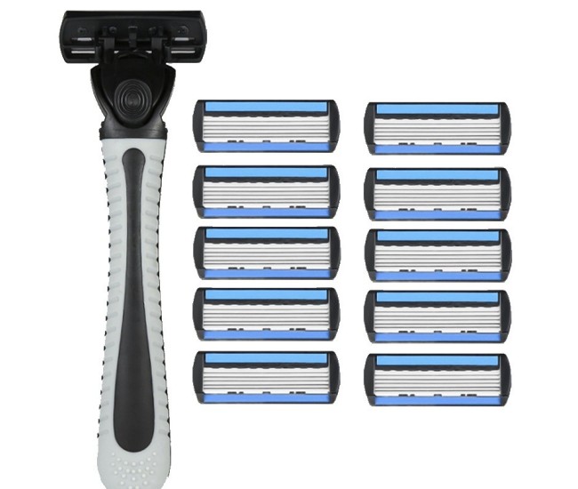 Aparat de Ras Manual, Flippy, din Otel Inoxidabil, Suport Lama + 10 Capete de Schimb Incluse, Cutie pentru Lame, Negru Aparat de Ras Manual, Flippy, din Otel Inoxidabil, Suport Lama + 10 Capete de Schimb Incluse, Cutie pentru Lame, Negru
