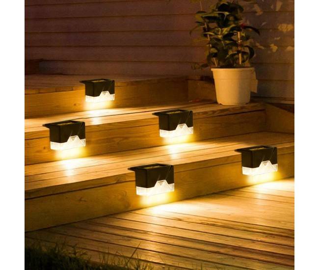 Aplica solara LED Flippy, ABS/Policarbonat, rezistenta la apa IP65, pentru trepte, borduri, terasa, 1.2V, 600mah, 7.9 x 5 cm, lumina alb cald, negru