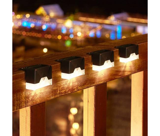 Aplica solara LED Flippy, ABS/Policarbonat, rezistenta la apa IP65, pentru trepte, borduri, terasa, 1.2V, 600mah, 7.9 x 5 cm, lumina alb cald, negru