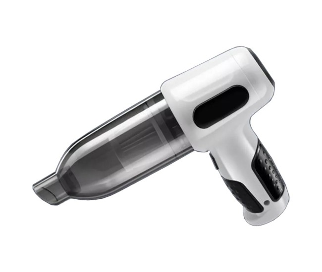 Aspirator Auto Tip Pistol, Flippy, Aspirator cu Aspirare si Suflare, pentru Casa Masina, Multifunctional fara Fir, incarcare 4000mAh, Alb Aspirator Auto Tip Pistol, Flippy, Aspirator cu Aspirare si Suflare, pentru Casa Masina, Multifunctional fara Fir, incarcare 4000mAh, Alb