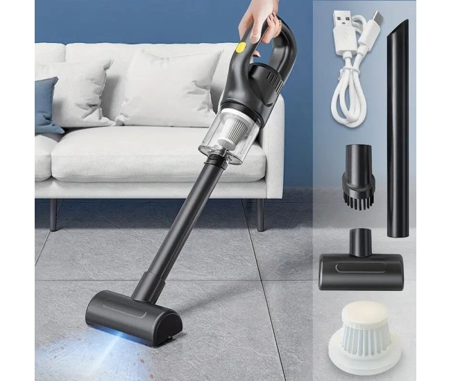 Aspirator Portabil fara Fir, Flippy, Incarcare USB, Pentru Casa si Masina, Autonomie 45 min, Negru Aspirator Portabil fara Fir, Flippy, Incarcare USB, Pentru Casa si Masina, Autonomie 45 min, Negru