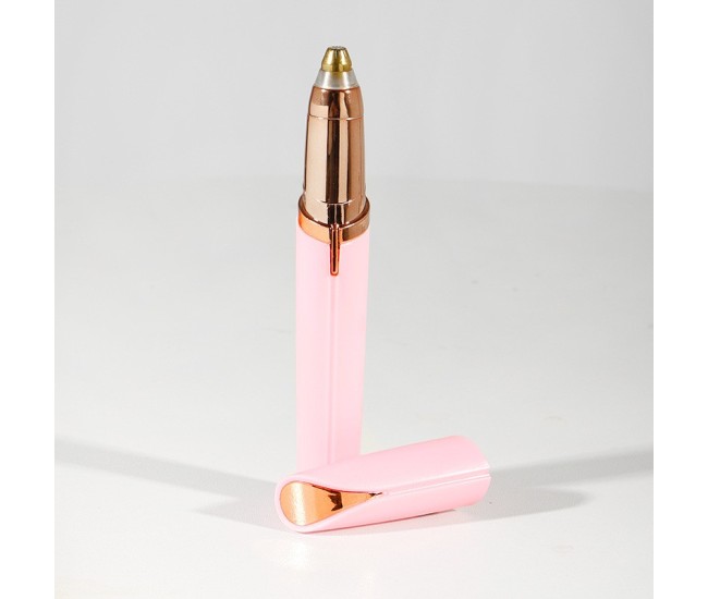 Trimmer Facial, Flippy, pentru Sprancene, Incarcare USB, 1.5 x 13 cm, din ABS, Roz