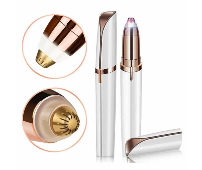 Trimmer Facial, Flippy, pentru Sprancene, Incarcare USB, 1.5 x 13 cm, din ABS, Alb