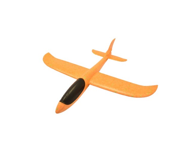 Avion Planor, in punga, Flippy, din Polistiren, Lungime 47 cm, Portocaliu