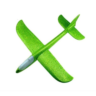 Avion planor din polistiren in punga , lungime 47 cm , Verde, cu lumini pe cap, Flippy Avion planor din polistiren in punga , lungime 47 cm , Verde, cu lumini pe cap, Flippy