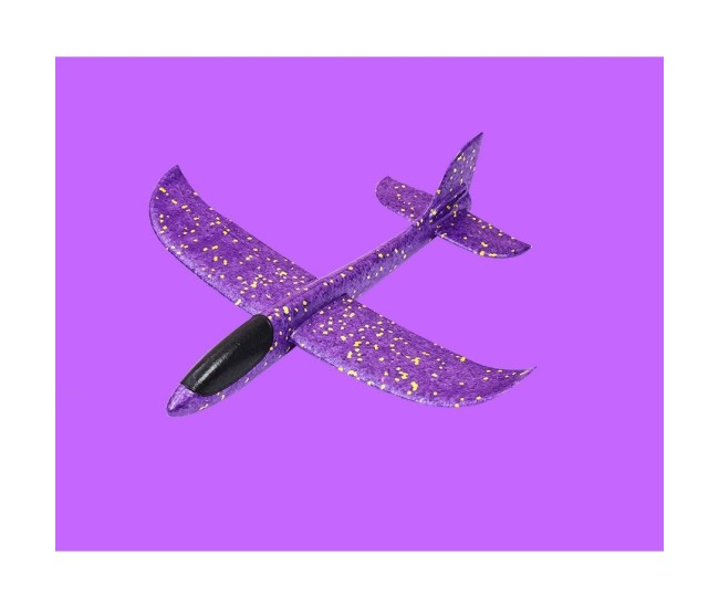 Avion Planor, Flippy, Simplu, din Poliester, 48 cm, Violet Avion Planor, Flippy, Simplu, din Poliester, 48 cm, Violet
