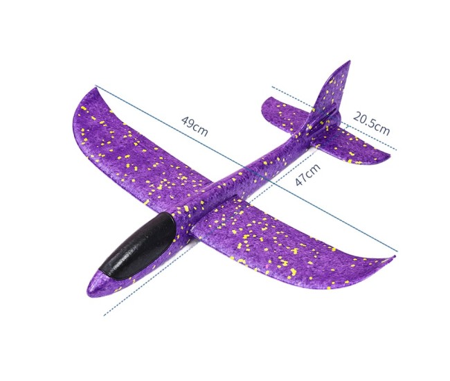Avion Planor, Flippy, Simplu, din Poliester, 48 cm, Violet Avion Planor, Flippy, Simplu, din Poliester, 48 cm, Violet