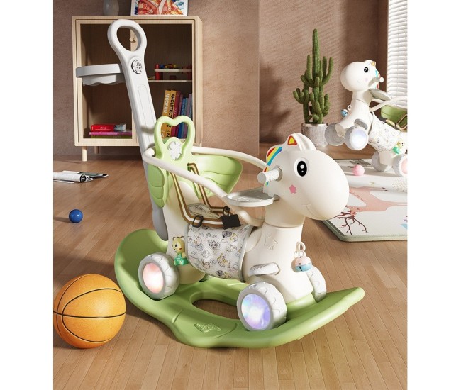 Balansoar pentru Copii, Flippy, 3in1, cu Spatar si Bara de Siguranta, Maner cu Cos de Basket, Tava de Masa, Roti Luminoase, 80 x 43 x 83 cm, din Plastic, + 3 Ani, Verde Balansoar pentru Copii, Flippy, 3in1, cu Spatar si Bara de Siguranta, Maner cu Cos de Basket, Tava de Masa, Roti Luminoase, 80 x 43 x 83 cm, din Plastic, + 3 Ani, Verde