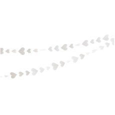 Banner cu Inimioare, Flippy, Tip Franjuri, 4 m, Rola de Ata Inclusa, Alb Banner cu Inimioare, Flippy, Tip Franjuri, 4 m, Rola de Ata Inclusa, Alb